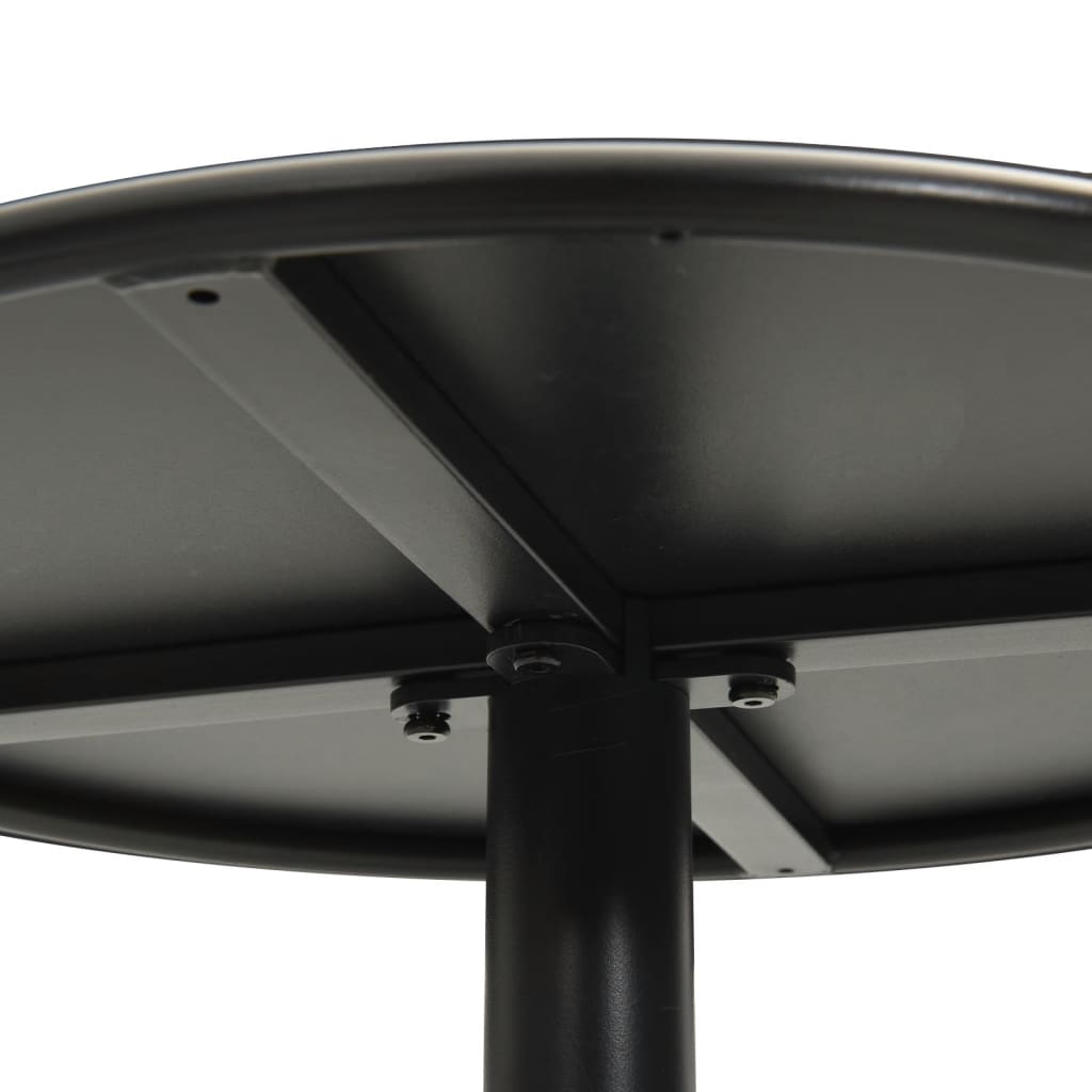 HKH Mesa de Jardim Redonda Ã˜60x105 Cm Aço - Preto