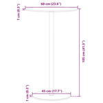 HKH Mesa de Jardim Redonda Ã˜60x105 Cm Aço - Preto