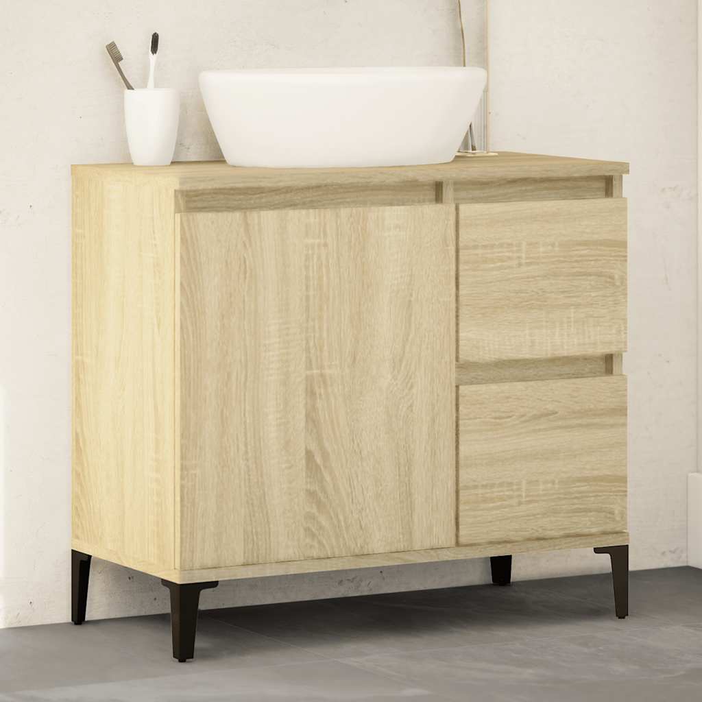 HKH Armario de Baño en Roble Sonoma - 65x33x60 Cm