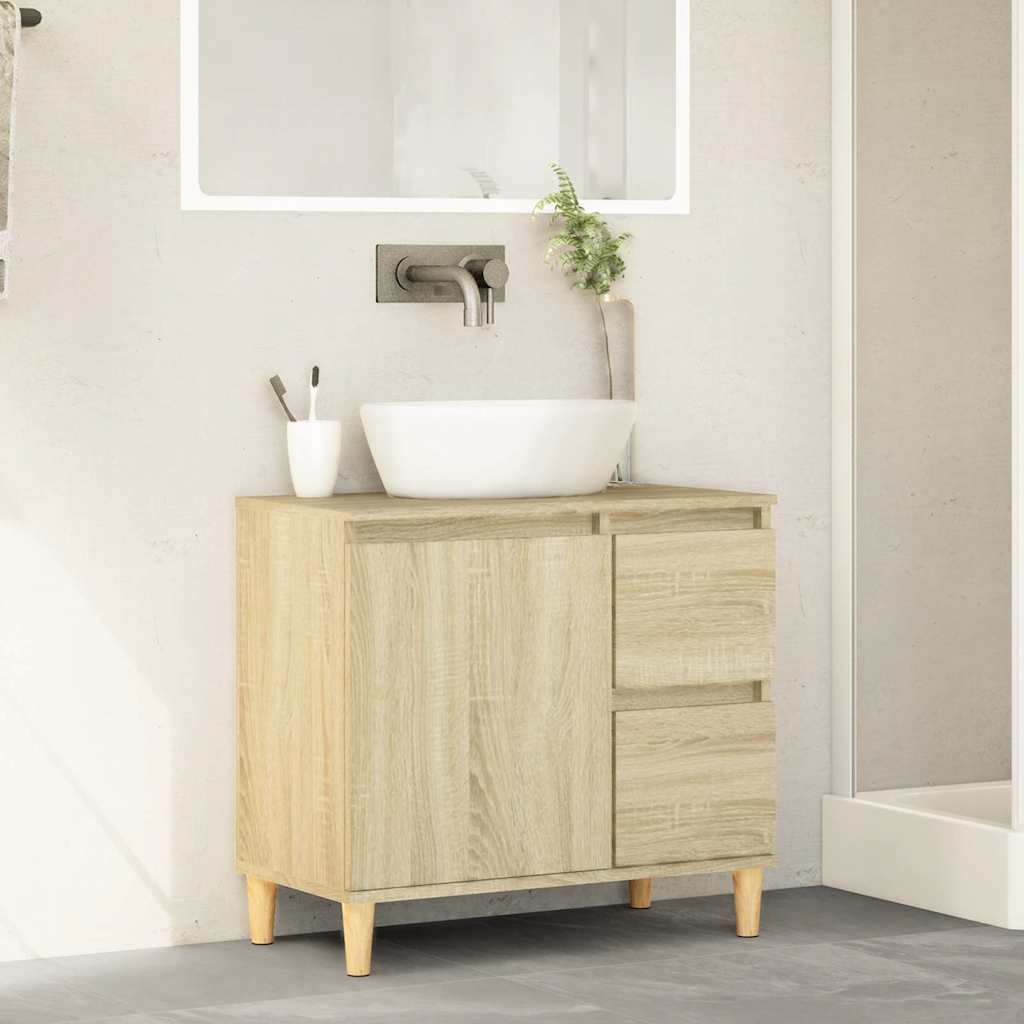 HKH Armário WC em Carvalho Sonoma - 65x33x60 Cm