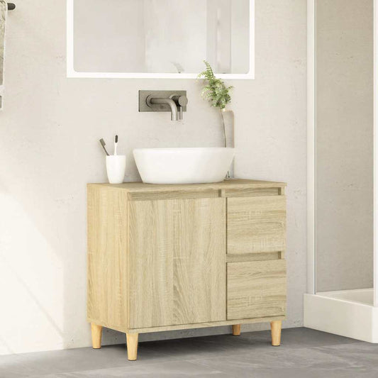 HKH Armário WC em Carvalho Sonoma - 65x33x60 Cm