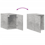 HKH Armario de pared de aglomerado de madera 30 X 42,5 X 40 Cm - Gris Cemento