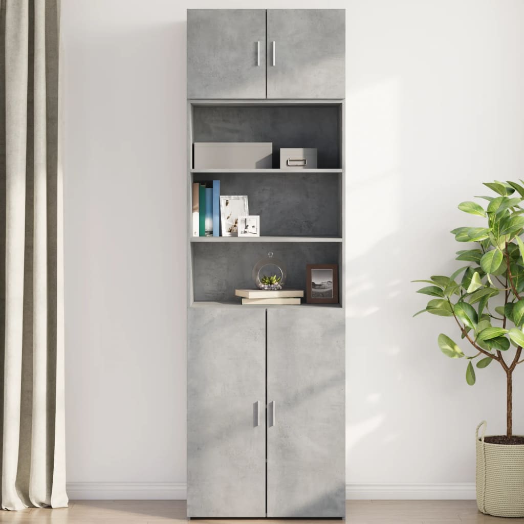 HKH Armario Pared de Derivados de Madera 70 X 42,5 X 40 Cm - Gris Cemento