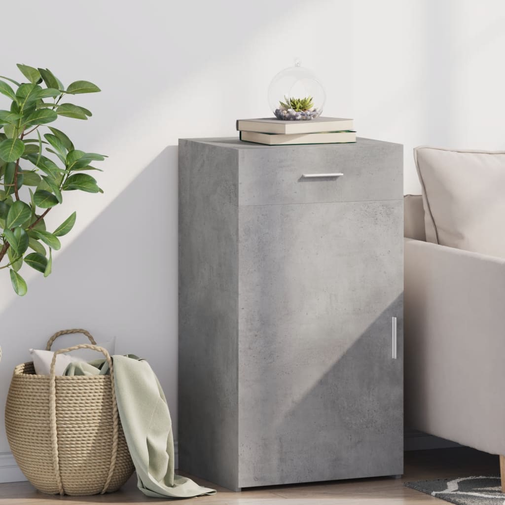 HKH Aparador Clásico en derivados de Madera 50 X 42,5 X 93 Cm - Gris Cemento