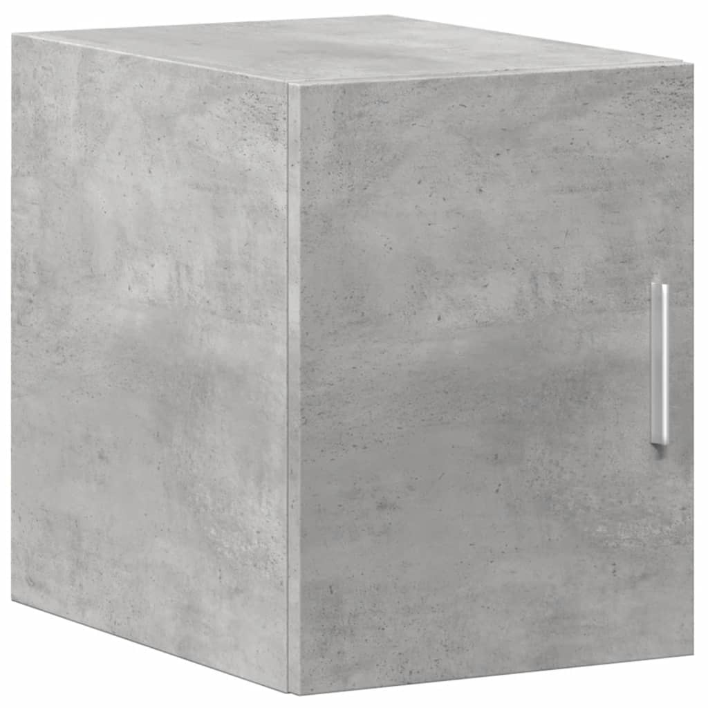 HKH Armario alto y estrecho de almacenamiento de madera procesada - Gris hormigón