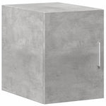 HKH Armario alto y estrecho de almacenamiento de madera procesada - Gris hormigón