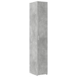 HKH Armario alto y estrecho de almacenamiento de madera procesada - Gris hormigón