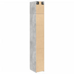 HKH Armario alto y estrecho de almacenamiento de madera procesada - Gris hormigón
