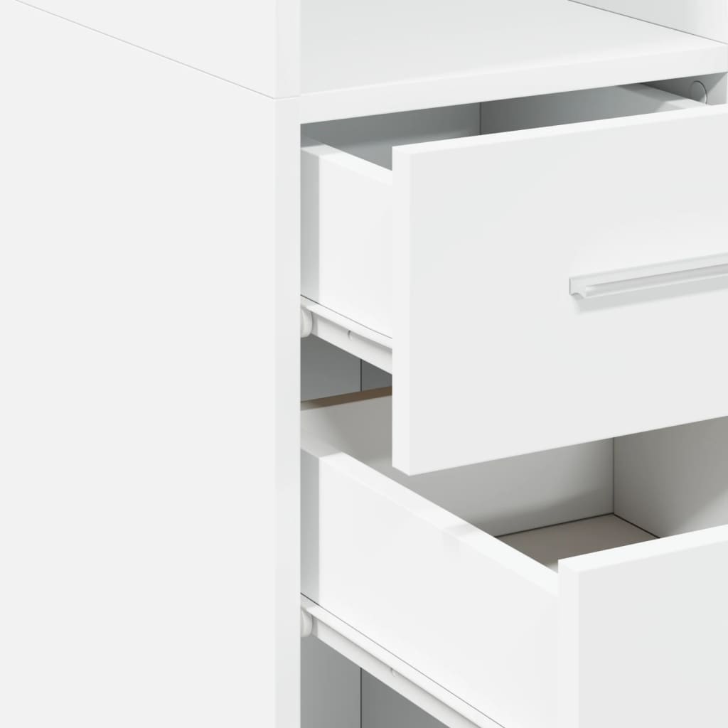 HKH Armario de Almacenamiento Estrecho Alto en Madera Procesada - Blanco