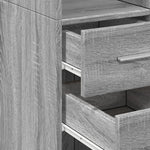 Armario alto y estrecho de almacenamiento HKH de madera procesada - Gris Sonoma