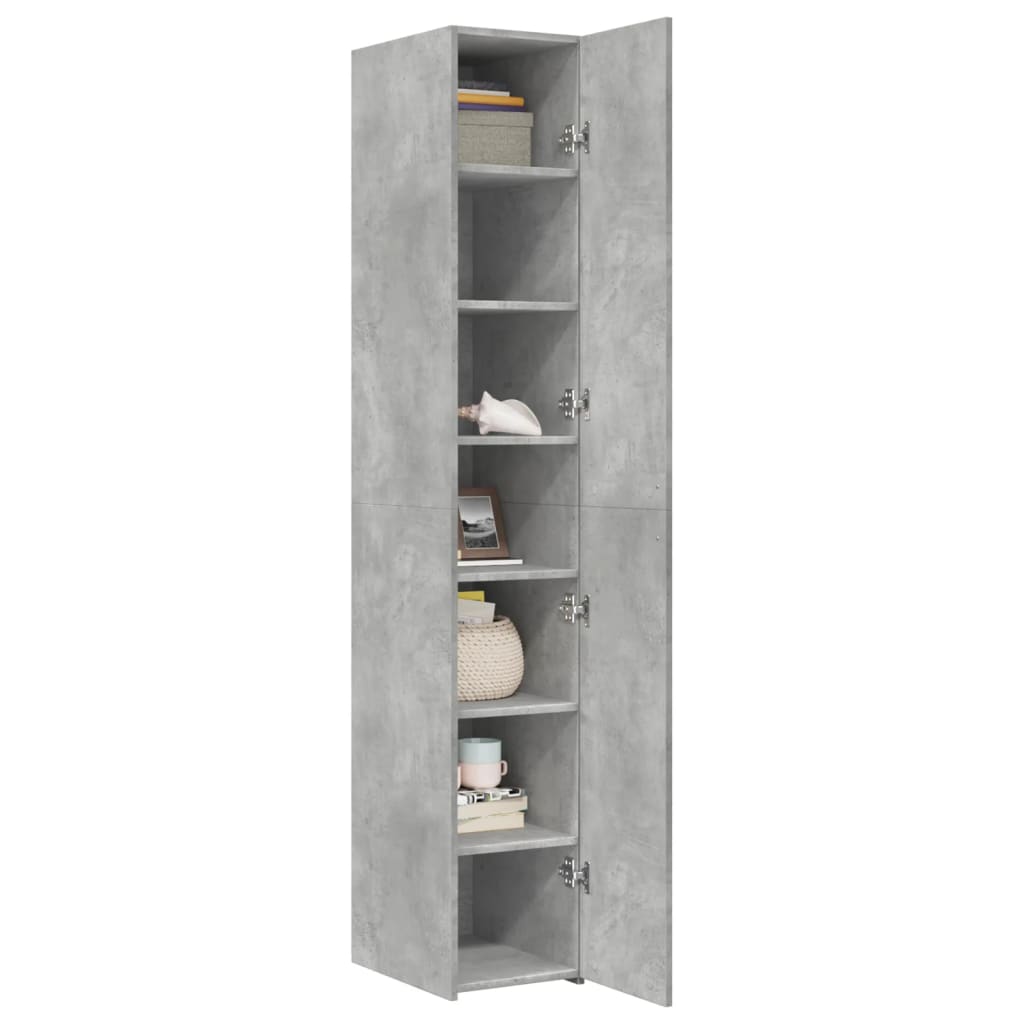 Armario alto HKH de aglomerado de madera - Gris Cemento