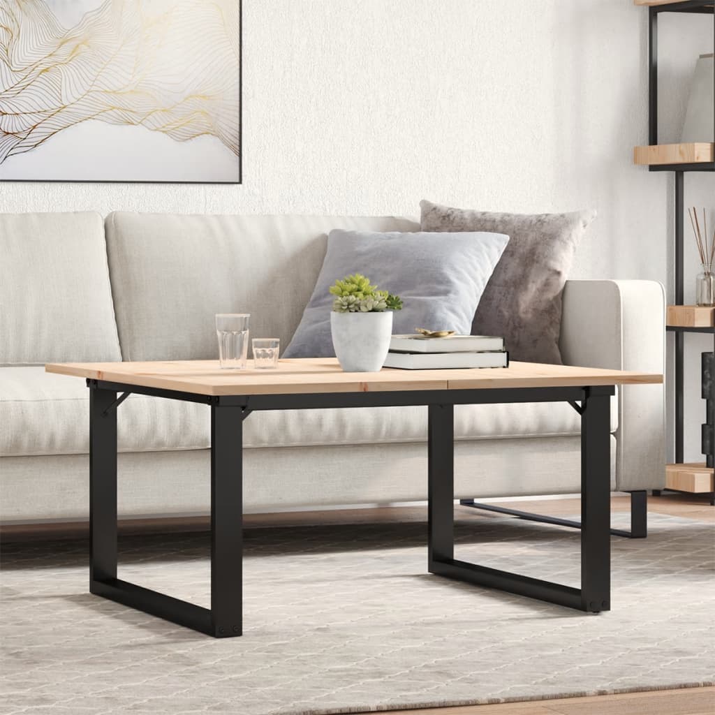 Mesa de Centro HKH Estructura en O de Pino y Acero