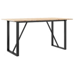 HKH Mesa de Jantar Estrutura em O em Pinho e Aço