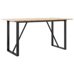 HKH Mesa de Jantar Estrutura em O em Pinho e Aço