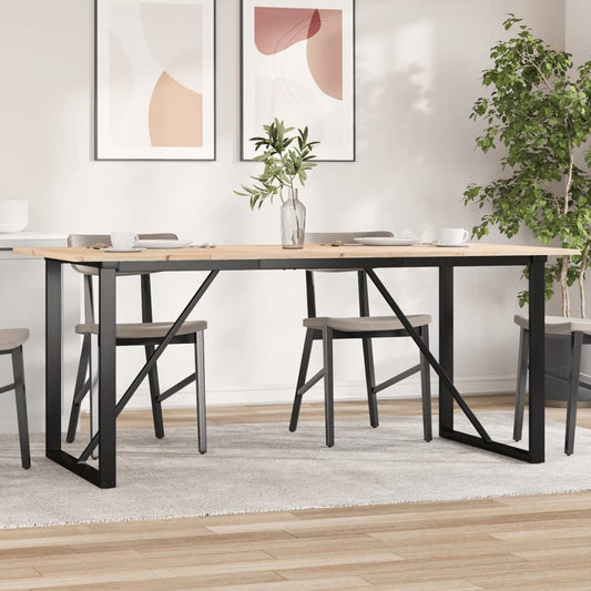 HKH Mesa de Comedor Estructura en O en Pino y Acero