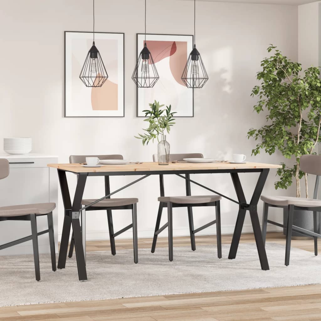 HKH Mesa de Comedor Estructura en Y en Pino y Acero