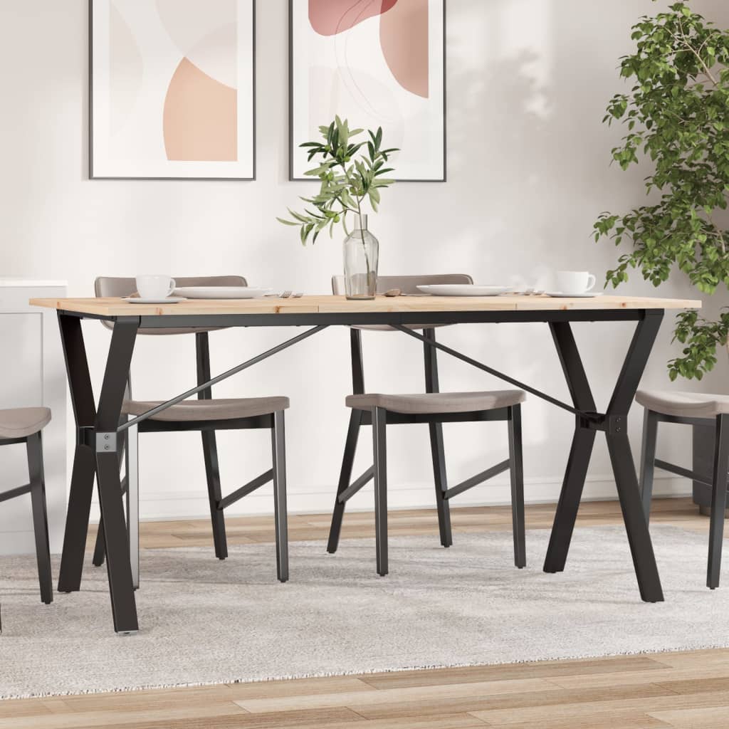 HKH Mesa de Comedor Estructura en Y en Pino y Acero