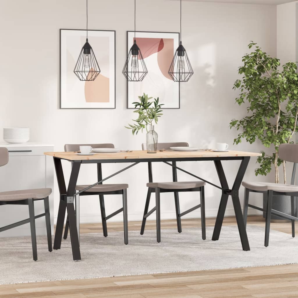 HKH Mesa de Comedor Estructura en Y en Pino y Acero