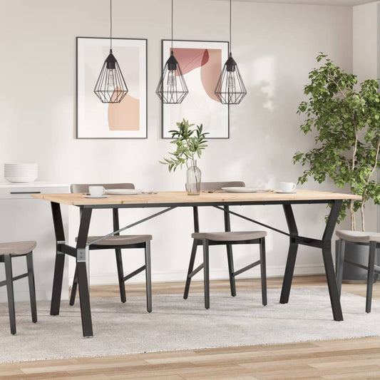 HKH Mesa de Comedor Estructura en Y en Pino y Acero