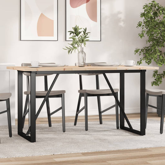 HKH Mesa de Comedor Estructura en O en Pino y Acero