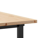 HKH Mesa de Jantar Estrutura em O em Pinho e Aço
