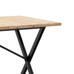 HKH Mesa de Jantar Estrutura em X em Pinho e Aço