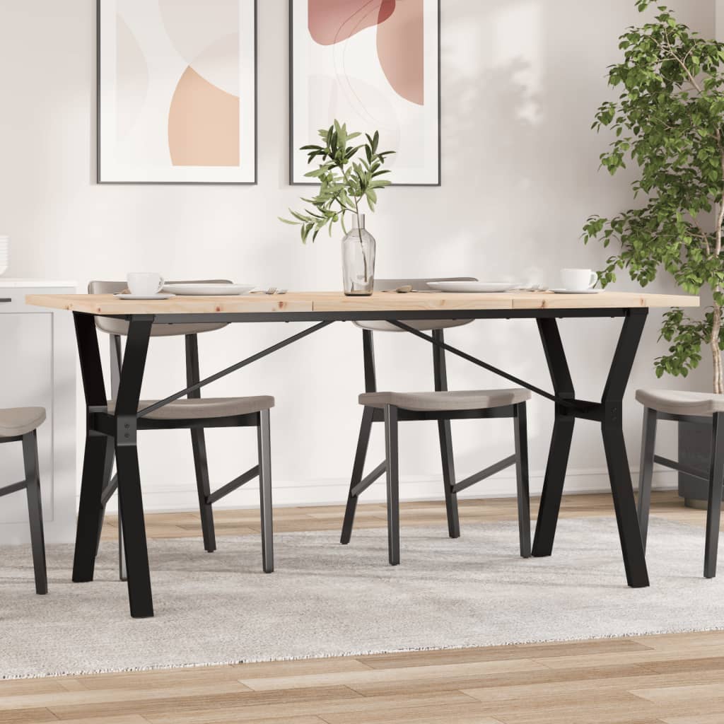 HKH Mesa de Comedor Estructura en Y en Pino y Acero