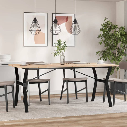 HKH Mesa de Comedor Estructura en Y en Pino y Acero