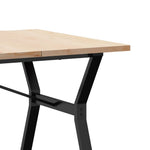 HKH Mesa de Jantar Estrutura em Y em Pinho e Aço