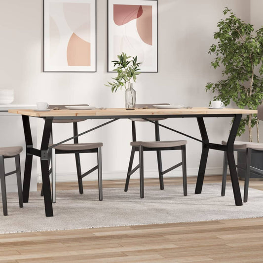 HKH Mesa de Comedor Estructura en Y en Pino y Acero