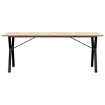 HKH Mesa de Jantar Estrutura X em Pinho e Aço