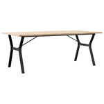 HKH Mesa de Jantar Estrutura X em Pinho e Aço