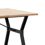 HKH Mesa de Jantar Estrutura X em Pinho e Aço