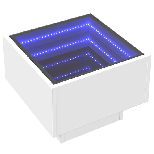HKH Mesa Auxiliar con Leds en Derivados de Madera - Blanco
