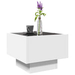 HKH Mesa de Apoio com Leds em Derivados de em Madeira - Branco