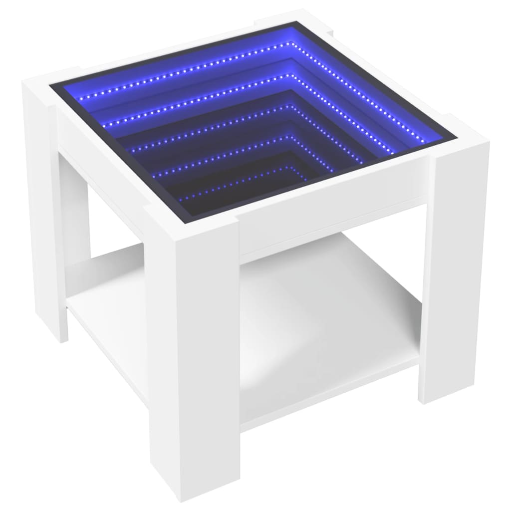HKH Mesa de Centro con Leds en Derivados de Madera - Blanco