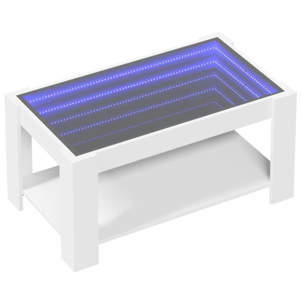 Mesa de centro HKH con LED en aglomerado - Blanco