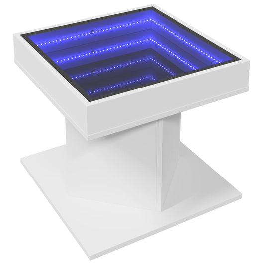 HKH Mesa de Centro con Leds en Derivados de Madera - Blanco