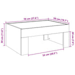 HKH Mesa de Centro Luzes Led Infinity - Branco