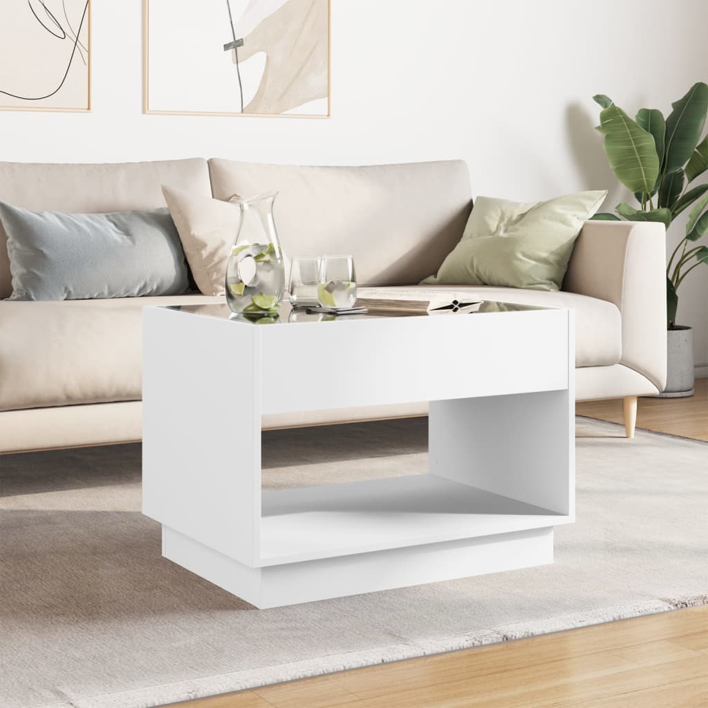 Mesa de Centro HKH Luces LED Infinity - Blanco