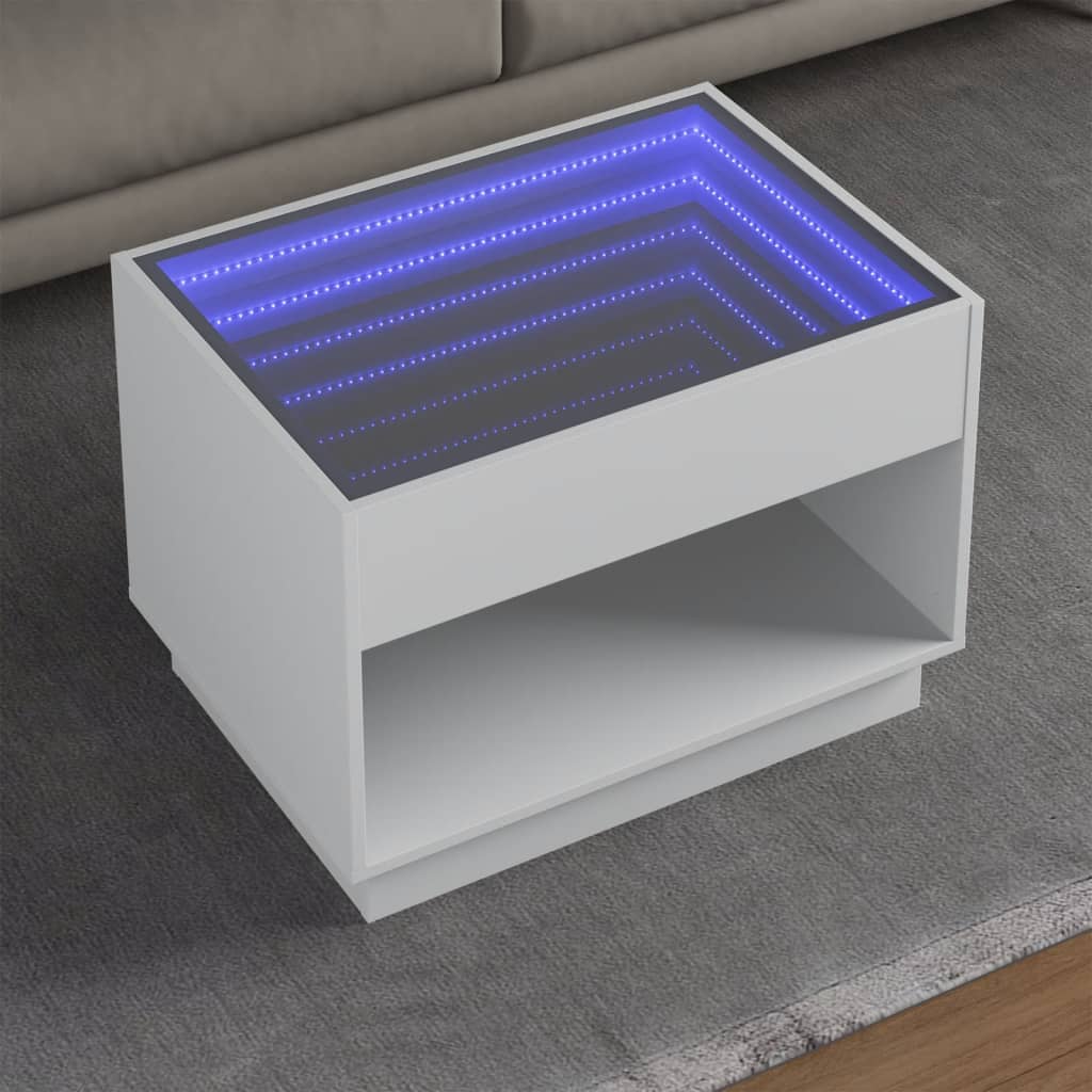 Mesa de Centro HKH Luces LED Infinity - Blanco