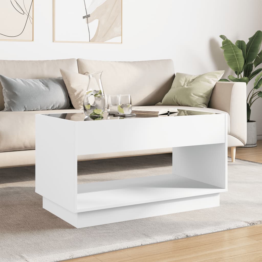 Mesa de Centro HKH Luces LED Infinity - Blanco