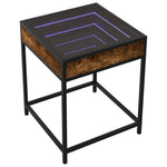 HKH Mesa de Centro Luzes Led Infinity Carvalho Fumado