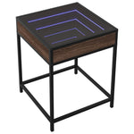 HKH Mesa de Centro Luzes Led Infinity Carvalho - Castanho