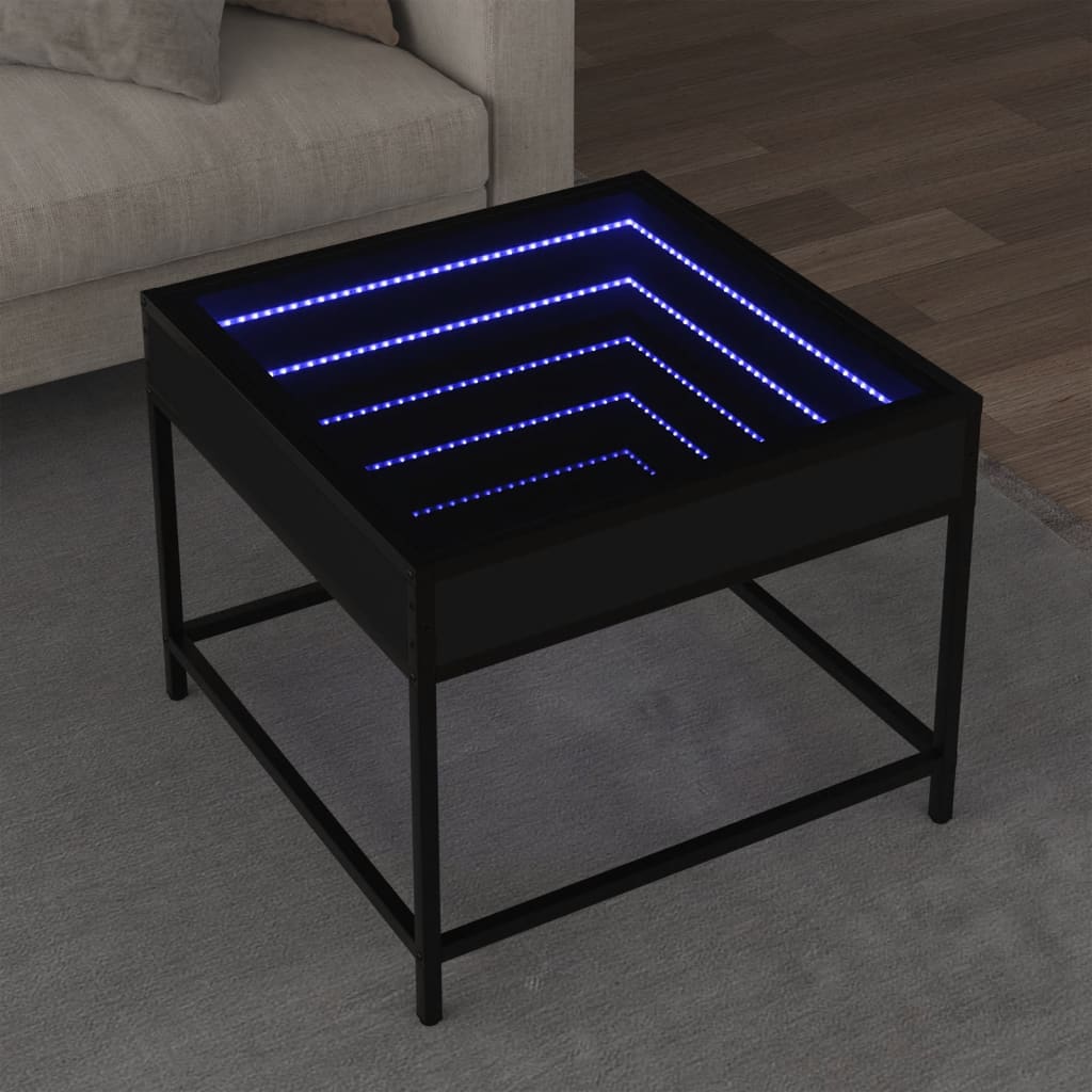 Mesa de Centro HKH con Luces Led Infinity - Negro