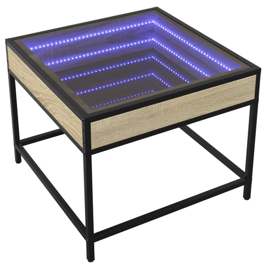 HKH Mesa de Centro Luzes Led Infinity Carvalho Sonoma
