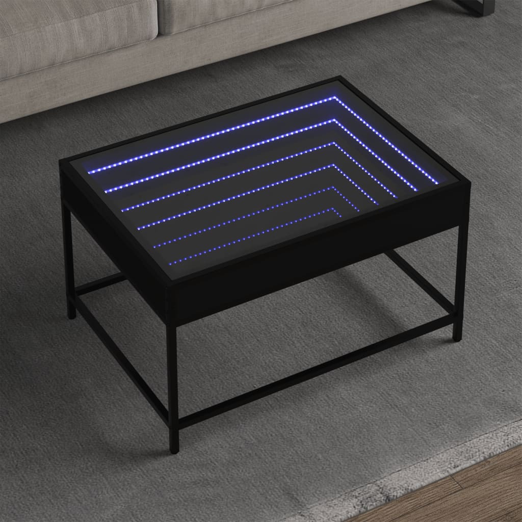 Mesa de centro HKH Infinity con luces led - Negro