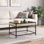 HKH Mesa de Centro Luzes Led Infinity Carvalho Sonoma
