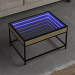 HKH Mesa de Centro Luzes Led Infinity Carvalho Sonoma