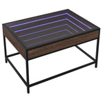 HKH Mesa de Centro Luzes Led Infinity Carvalho - Castanho